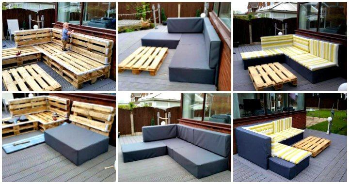 DIY Pallet Upholstered Sectional Sofa Pallet Furniture Ideas Pallet Ideas Pallet Projects 