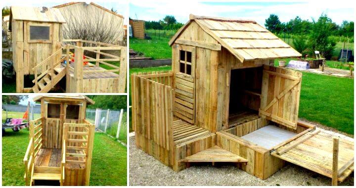 Pallet Playhouses for Kids Creativity & Health Boost - Easy Pallet Ideas