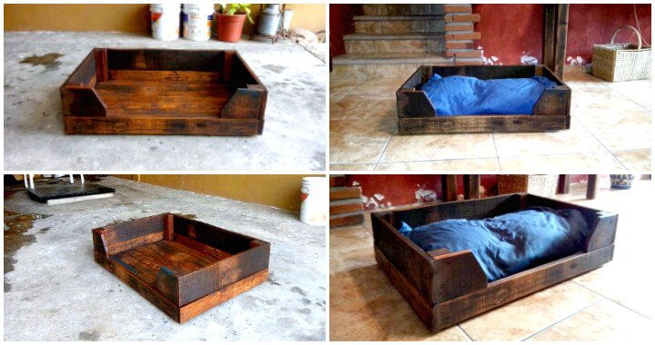 DIY Wood Pallet Dog Bed - Easy Pallet Ideas