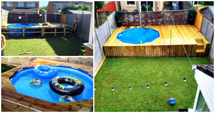 Swimming Pool Out Of Pallets - DIY - Easy Pallet Ideas